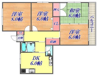 高倉ハイツの物件間取画像